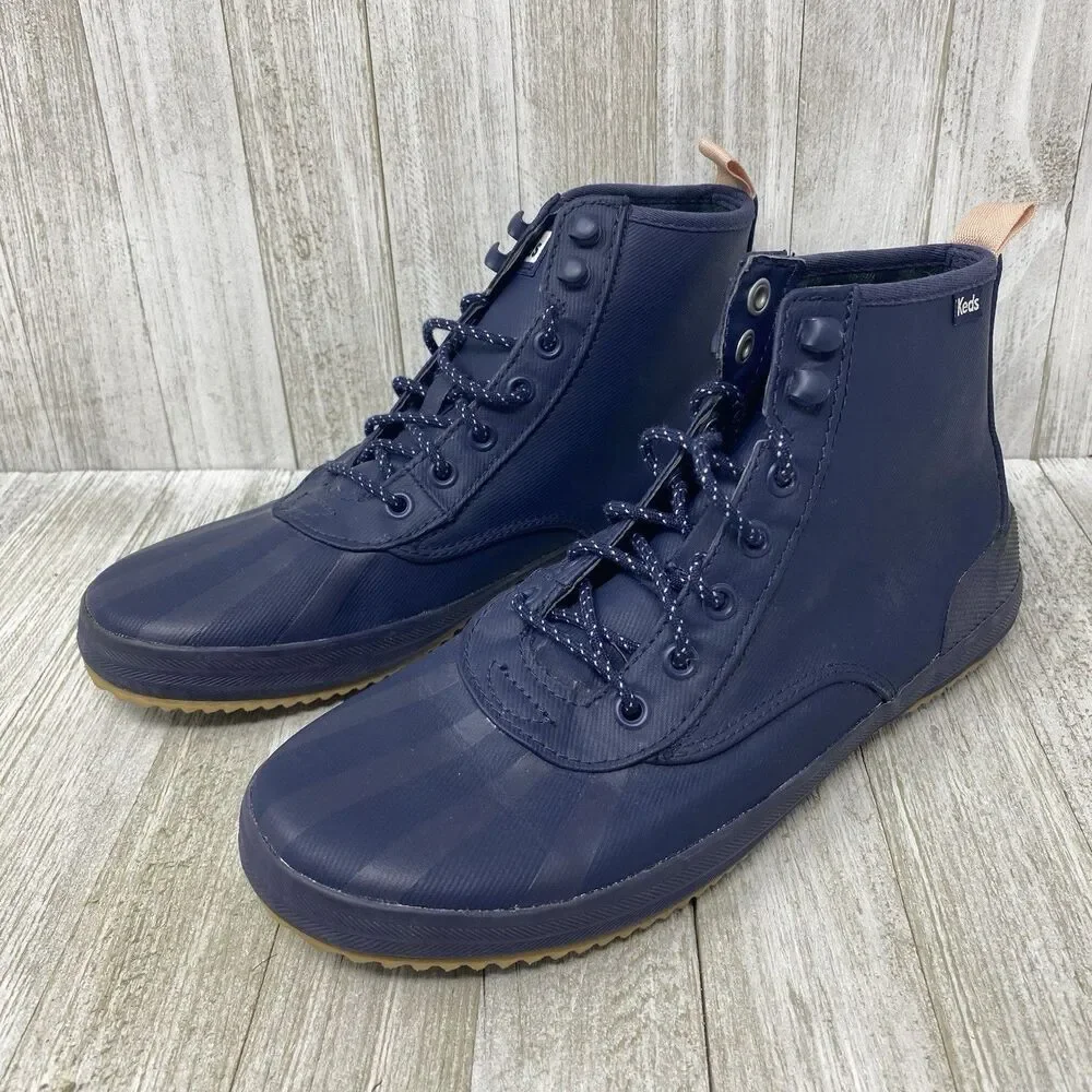 Keds Scout Splash Rain Boots Navy Blue Shoes - Women | Color: Blue/Pink Size 7 - Picture 2 of 9